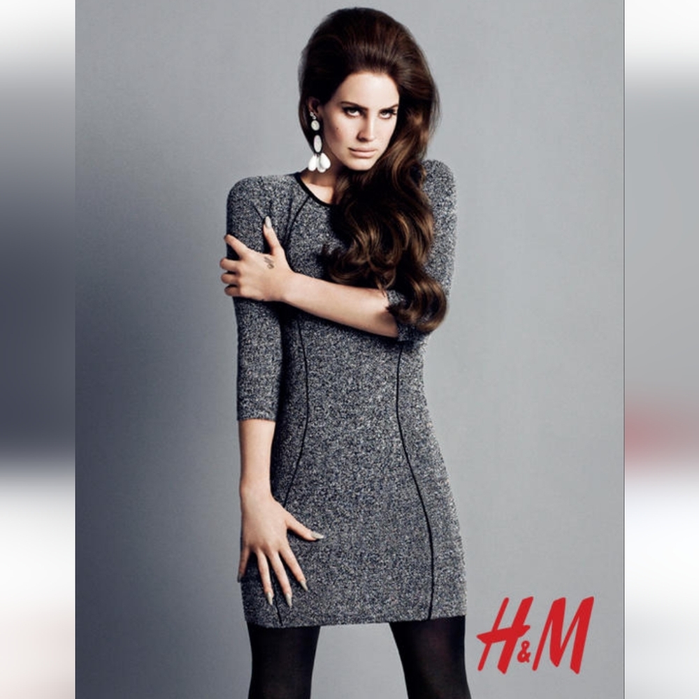 H&M x Lana Del Ray Tweed Bodycon Dress